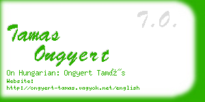 tamas ongyert business card